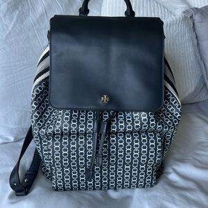 Tory Burch Black and White Women's Backpack